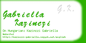 gabriella kazinczi business card